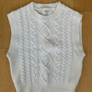 Aritzia Wilfred Alps Sweater Vest, White, XS